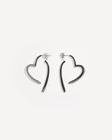 Aretes delanteros y traseros con corazón