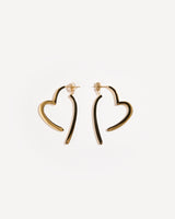 Aretes delanteros y traseros con corazón