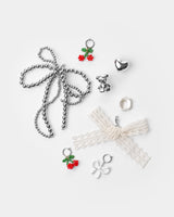 Lace Bow Shoe Charm Set