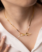 Bow Herringbone Necklace