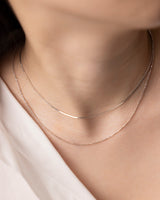 Skinny Herringbone Layered Necklace