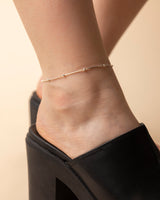 Beaded Herringbone Anklet