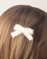 Fuzzy Bow Hair Clip