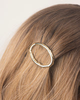 Oval Metal Barrette