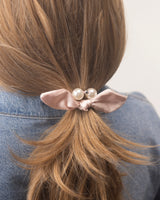 Pearl and Bow Hair Tie