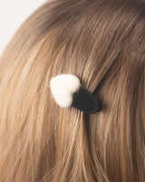 Fuzzy Heart Hair Clip