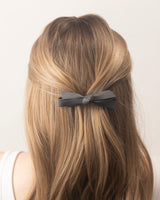 Leather Bow Barrette