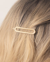 Skinny Pearl Metal Barrette