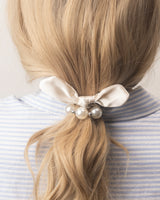 Pearl and Bow Hair Tie