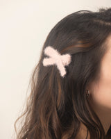 Fuzzy Bow Hair Clip