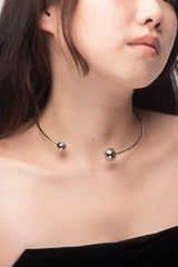 Double Orb Choker Necklace