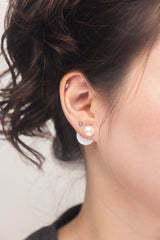 Pearl Disc Earrings