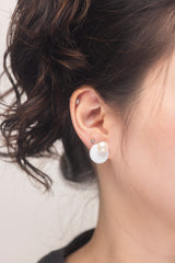 Pearl Disc Earrings