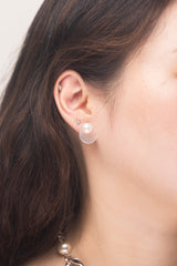 Pearl Disc Earrings