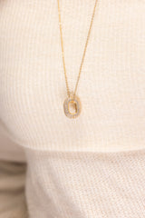 Pavé Oval Necklace