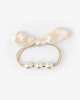 Pearl and Bow Hair Tie