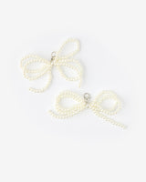 Medium Pearl Bow Shoe Charm Set