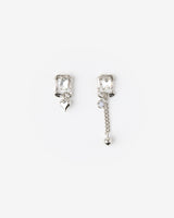 Crystal Drop Asymmetrical Earrings