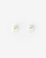 Pearl Disc Earrings