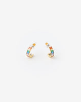 Mini Rainbow Gem Hoops