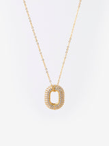 Pavé Oval Necklace