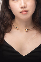 Double Orb Choker Necklace